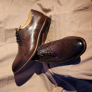 Flag Ltd Men's wingtip full leather dress shoe